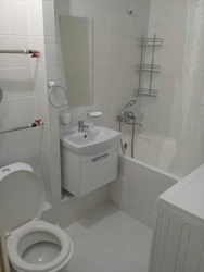 Combined bathroom in a panel house photo