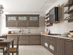 Kitchen cocoa colors in the interior photo