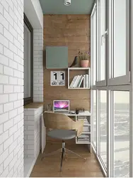 Office Design In An Apartment On The Balcony