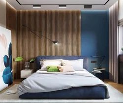 Дизайн Спальни С Рейками На Стене