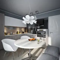 Дизайн кухни однокомнатной квартиры 40 м2 в новостройке
