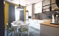 Kitchen Design For A One-Room Apartment Of 40 M2 In A New Building