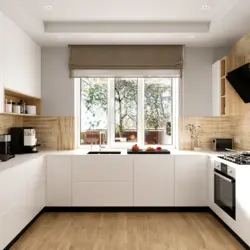 Kitchen Design With Window And Three Doors