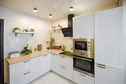 Kitchens Without Wall Cabinets In The Interior With A Pencil Case Photo