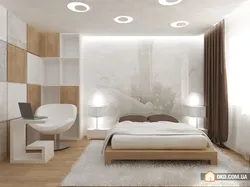Дизайн спальня кофе с молоком