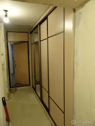 Narrow wardrobe in the hallway depth 30 cm photo