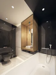 Square bathroom interior