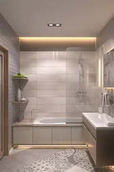 Square bathroom interior