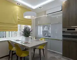 Kitchen design in one-room apartment p 44