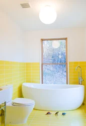 Желтые ванны дизайн фото