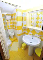 Жоўтыя ванны дызайн фота