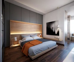 Дизайн стен и пола в спальне