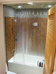 Pərdə ilə vanna otağı dizayn duş