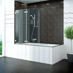 Glass screen for bathroom photo