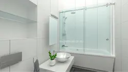 Glass screen for bathroom photo