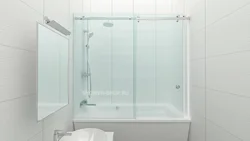 Glass screen for bathroom photo