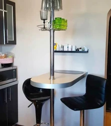Table as a bar counter for a small kitchen photo
