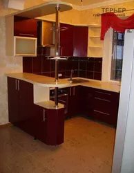 Sets for a small kitchen with bar counters photo
