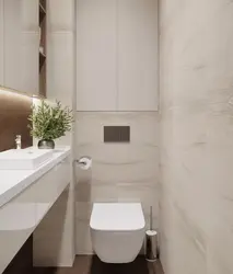 Toilet and bathroom in the same style, separate design with tiles