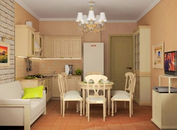 Kitchen 14 m2 with sofa photo