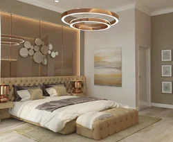 Bedroom design in warm colors