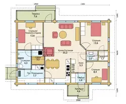 Design of one-story houses with three bedrooms