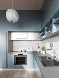 Small Kitchen Design In Gray Tones