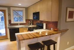 Kitchen design with table top