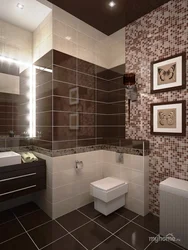 Bathroom design white brown
