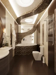 Bathroom design white brown