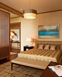 Decorative partition in the bedroom photo