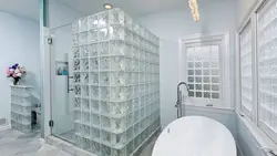 Glass block bathtub photo