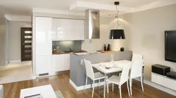 Corner kitchens in a studio apartment photo