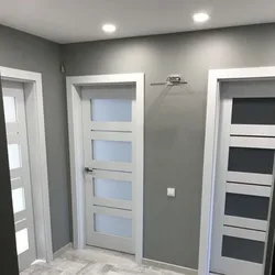Apartment Design Gray Floor And Gray Doors