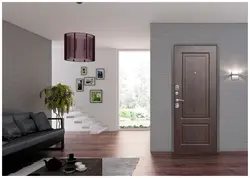 Apartment design gray floor and gray doors