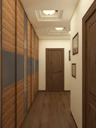 Wardrobes for a long hallway in an apartment photo