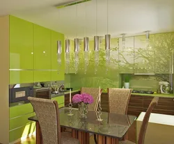 Dark green kitchen design