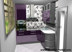 Kitchens in a ship design 6 sq.m.