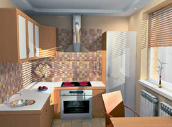 Kitchens in a ship design 6 sq.m.