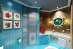 Теңіз дизайны ваннаға арналған плиткалар