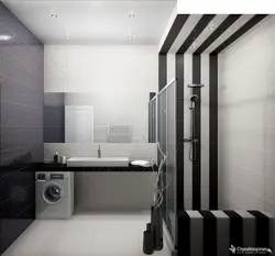Black gray white bathroom design