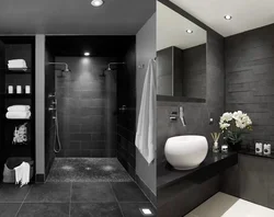 Black Gray White Bathroom Design