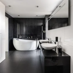 Black Gray White Bathroom Design