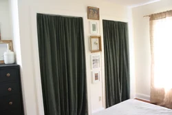 Bedroom interior curtains doors