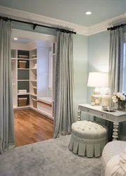 Bedroom interior curtains doors