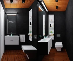 Tiles In The Bathroom And Toilet In The Same Style Photo