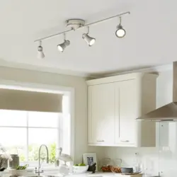 Modern lighting in a small kitchen photo