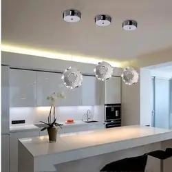 Modern lighting in a small kitchen photo