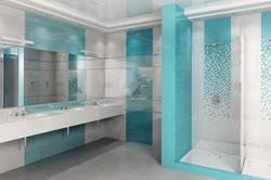 Дизайн ванной комнаты бирюзовая плитка