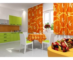 Orange Kitchen Curtains Photo